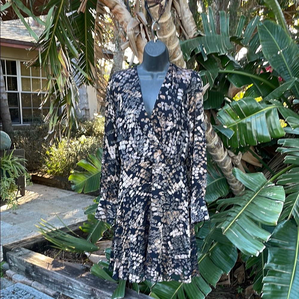 madelyn rae floral sheer dress with ruffled him